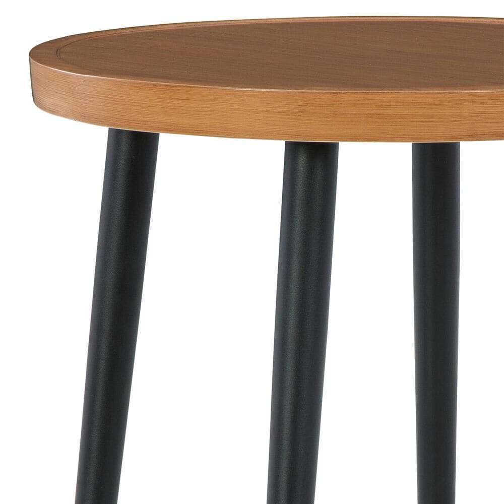 Ashley Horizon Hall Patio Round End Table in Brown and Black, , large