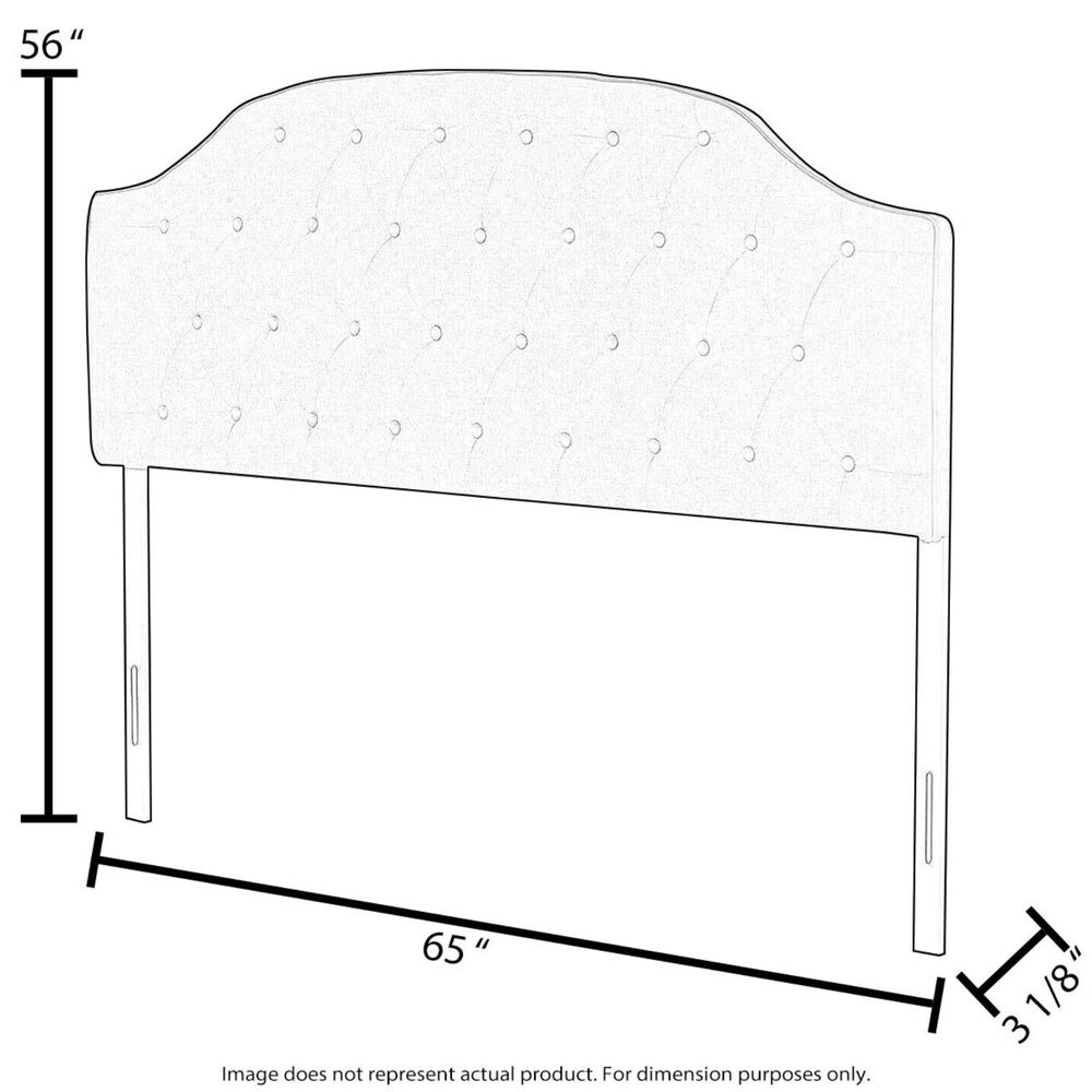 Richlands Furniture Lila Queen Headboard in Dove Gray, , large