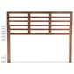 Baxton Studio Salome King Slat Headboard in Walnut Brown, , large