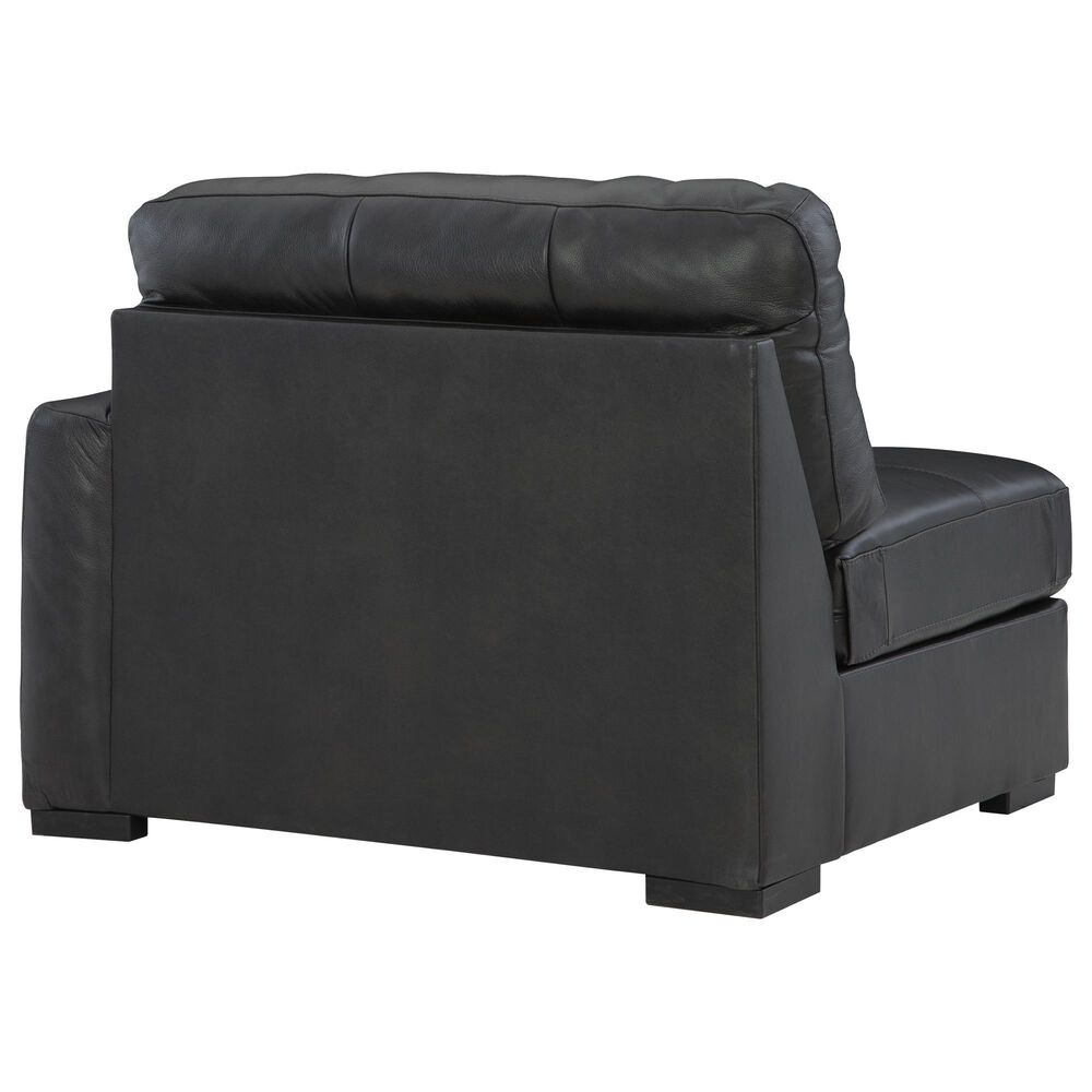 Ashley Brindley Pier 5-Piece Stationary Symmetrical Leather Sectional in Fog, , large