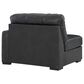 Ashley Brindley Pier 5-Piece Stationary Symmetrical Leather Sectional in Fog, , large