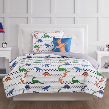 Pem America My World Dino Tracks 3-Piece Twin Quilt Set , , large