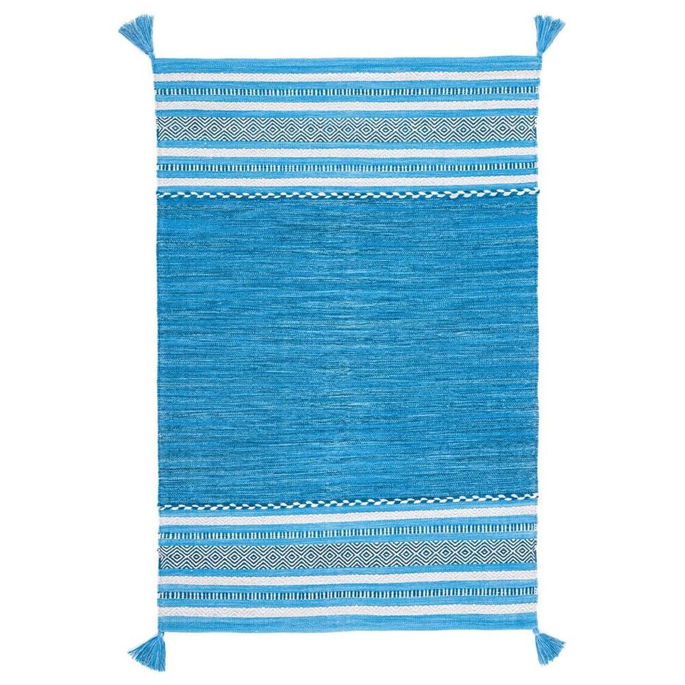 Safavieh Montauk MTK215M 4" x 6" Blue and Grey Area Rug, , large
