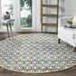 Safavieh Montauk Southwestern 6" Round Gold and Multicolor Area Rug, , large