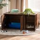 Baxton Studio Jasper 2-Door Cat Litter Box Cover House in Walnut Brown, , large