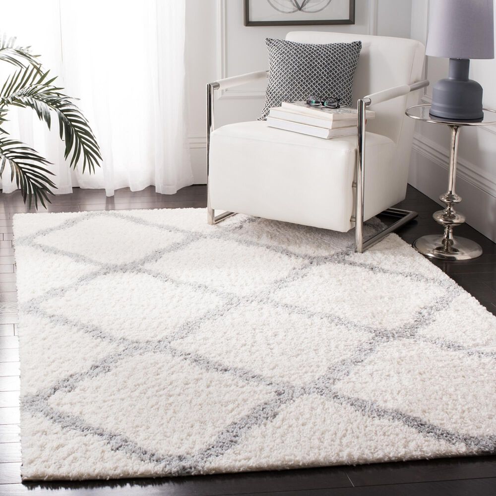 Safavieh Parma Shag PMA521A 3&#39; x 5&#39; Cream and Grey Area Rug, , large