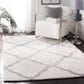 Safavieh Parma Shag PMA521A 3" x 5" Cream and Grey Area Rug, , large