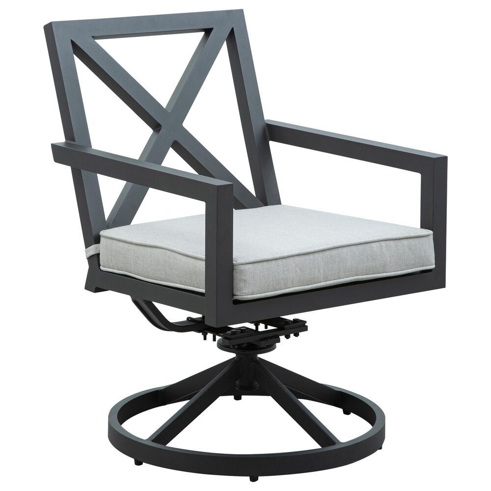 Plank and Hide Ojai Swivel Dining Chair in Silver Dollar, , large