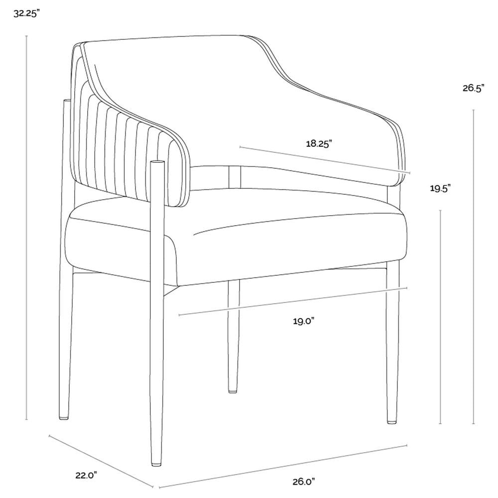 Club Collection By Sunpan Tova Arm Chair in Dillon Cream and Bravo Ash, , large
