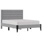 Richlands Furniture Maryhill Queen Platform Bed with Light Gray Upholstery in Black, , large