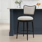Armen Living Baxter Swivel Counter Height Stool in Cream, , large