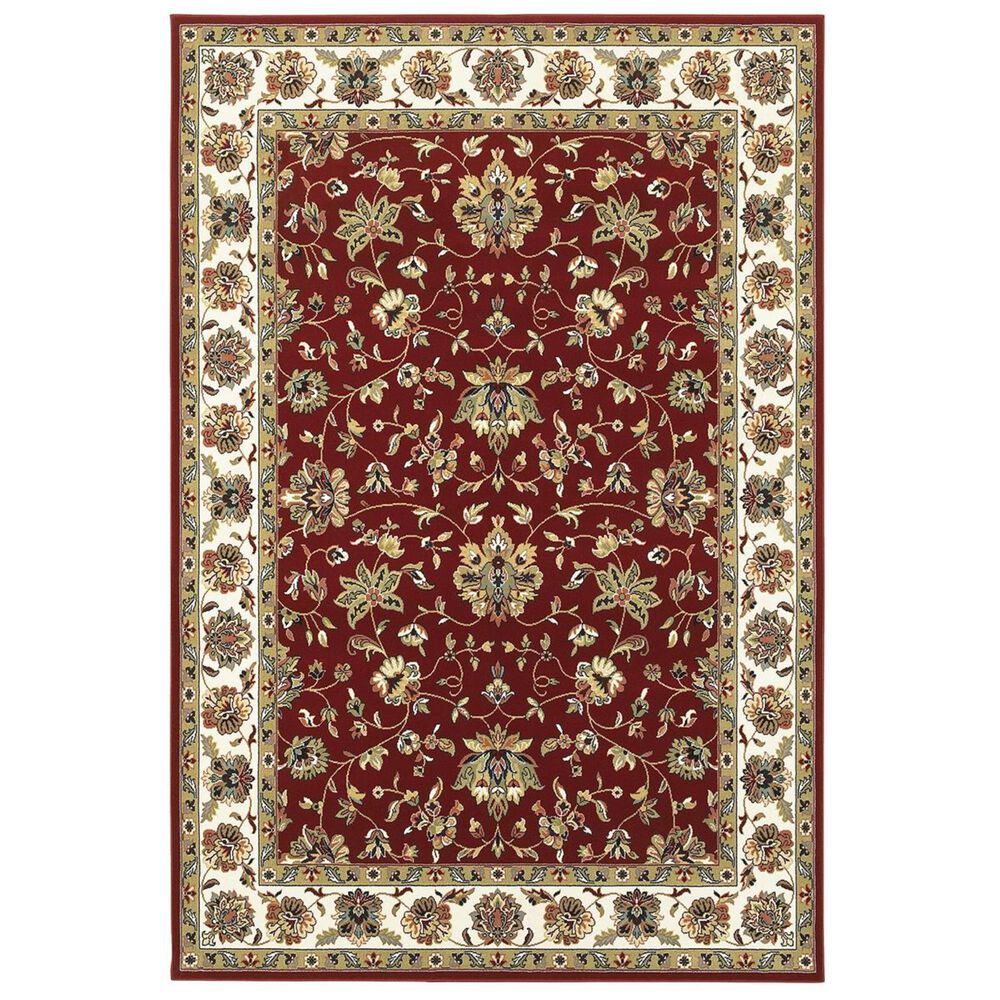 Oriental Weavers Kashan 4929R 9"10" x 12"10" Red Area Rug, , large