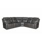 MotoMotion Zion 6-Piece Power Reclining Curved Sectional with Power Headrest in Rainier Steel, , large