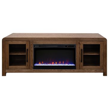 Legends Home Haven 65" Fireplace TV Stand in Bourbon Oak, , large