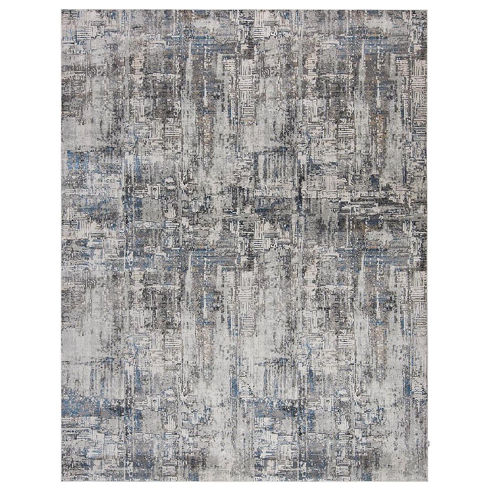 Harounian Rugs Sunbrella S10-17C 4' x 6' Slate and Blue Area Rug, , large