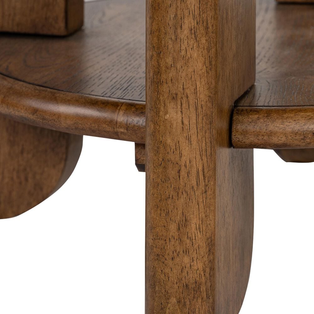 Nicolette Home Tanner Round End Table in Tawny Brown, , large