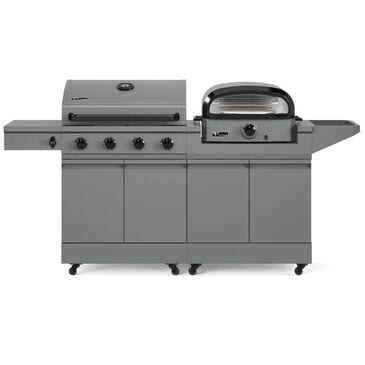 Tytus 4-Burner Gas grill w/ Pizza Oven in Gunmetal Gray, , large