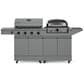 Tytus 4-Burner Gas grill w/ Pizza Oven in Gunmetal Gray, , large