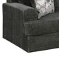 Ashley Karinne Stationary Loveseat in Smoke, , large