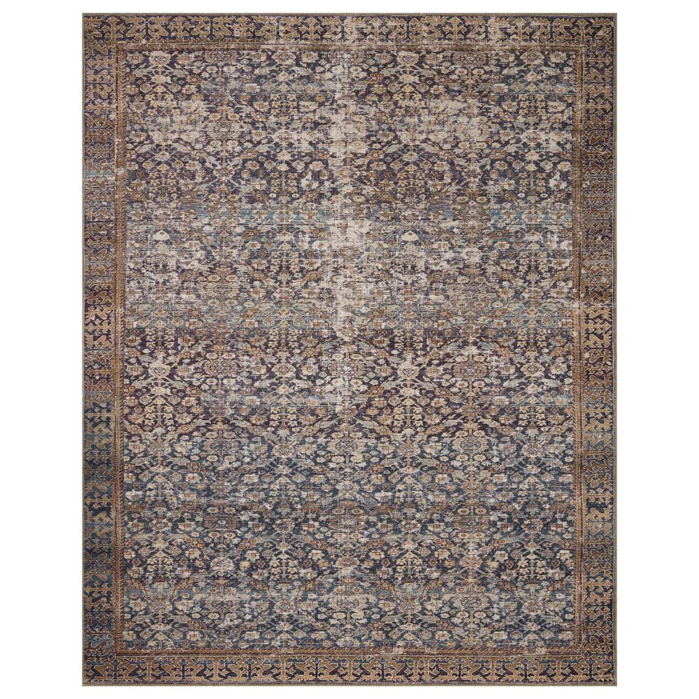 Amber Lewis x Loloi Georgie 5" x 7"6" Denim and Spice Area Rug, , large