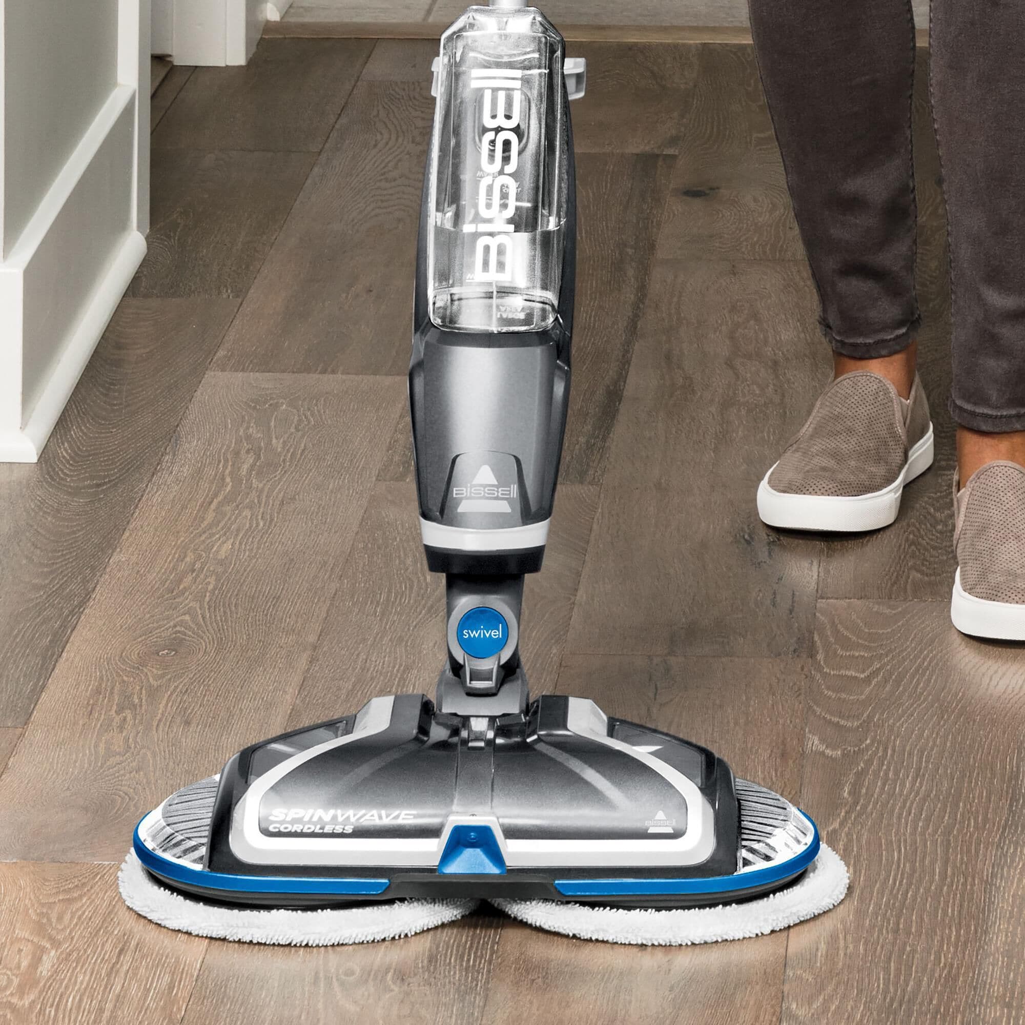 Bissell SpinWave Cordless Hard Floor Spin Mop in Titanium NFM