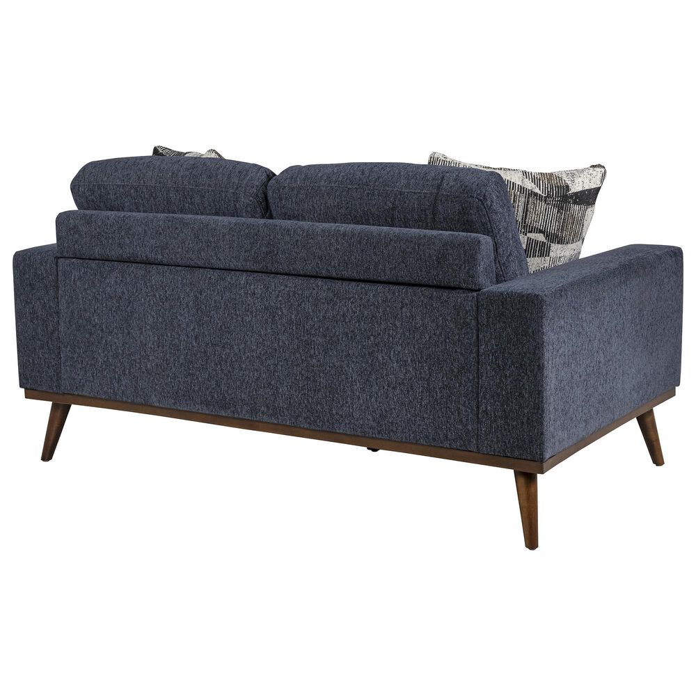 Golden Wave Furniture Heath Stationary Loveseat in Navy, , large