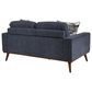 Golden Wave Furniture Heath Stationary Loveseat in Navy, , large