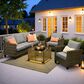 HOMLUX 4-Piece Outdoor Sofa Set in Dark Gray, , large
