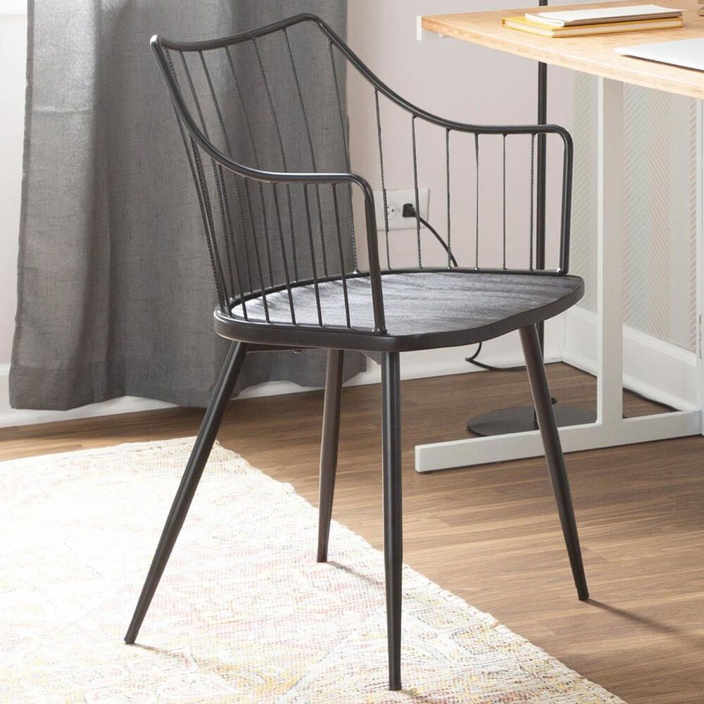 Lumisource Winston Arm Chair in Black, , large