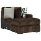 Ashley Midnight-Madness 4-Piece Symmetrical Sectional with Double Chaise in Chocolate, , large