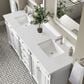 James Martin Bristol 72" Double Bathroom Vanity Cabinet in Bright White, , large