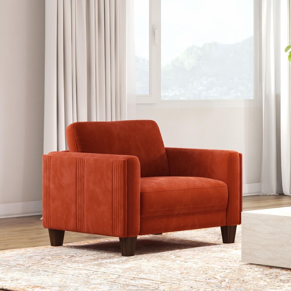 37B Chair in Burnt Orange Velvet, , large