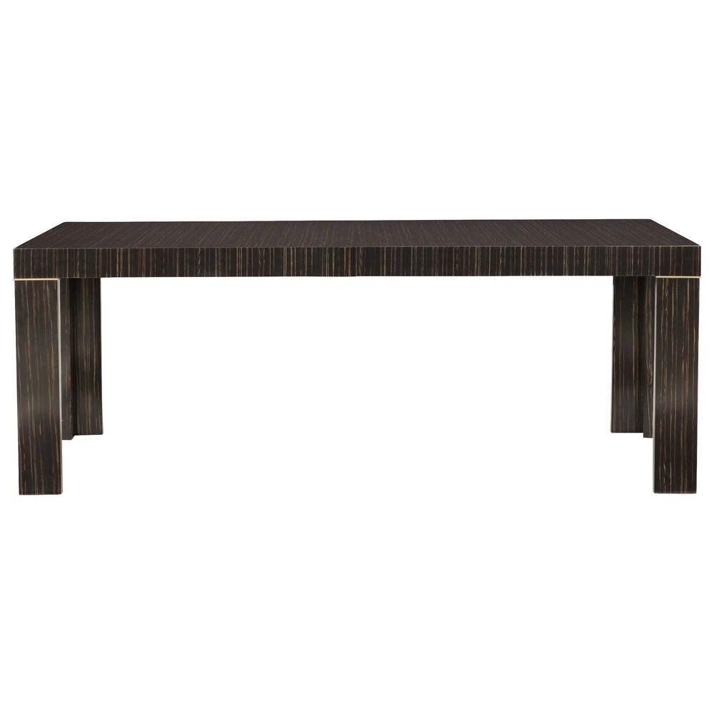 Schnadig Edge Dining Table in Striated Ebony and Lucent Bronze - Table Only, , large