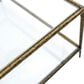 Furniture of America Lalia End Table with Tempered Glass Top and Open Storage Shelf in Matte Gold, , large