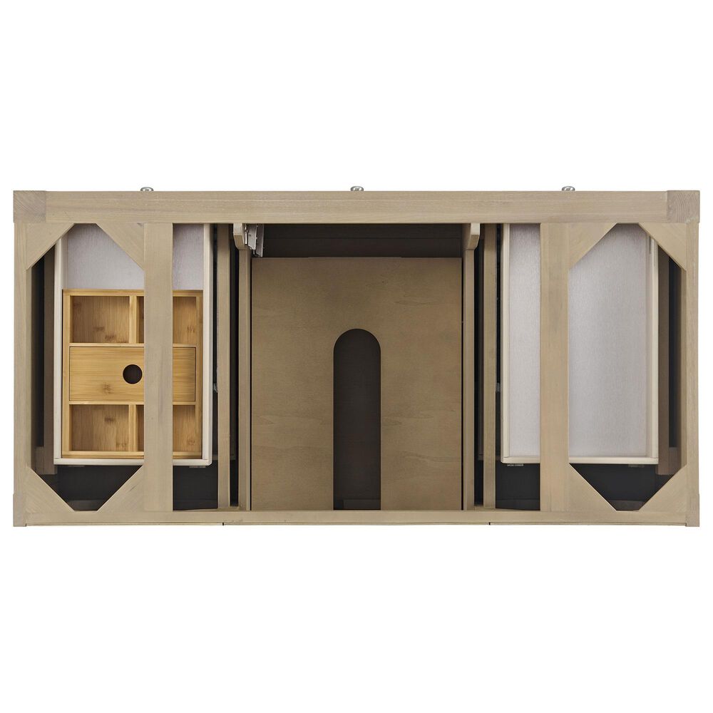 James Martin Vanities Breckenridge 48&quot; Single Vanity in Whitewashed Oak with 3 cm Eternal Marfil Quartz Top, , large