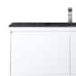 James Martin Vanities Mantova 47.3" Single Vanity in Glossy White and Brushed Nickel with 3 cm Charcoal Black Composite Stone Top and Rectangular Sink, , large