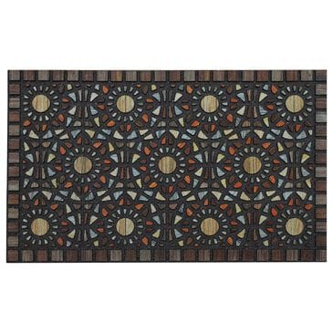 Karastan Doorscapes Entranced Mosaic Grain 4925-18457 1"6" x 2"6" Brown Door Mat, , large