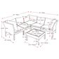 CorLiving Parksville 6-Piece Patio Sectional Set in Black and Gray, , large