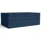 Jaxx Zipline 3-Piece Stationary Convertible Sleeper Loveseat in Indigo Velvet, , large