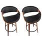 LumiSource Symphony 26" Counter Stool in Walnut and Black (Set of 2), , large