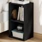 HOMLUX 2-Tier Open Shelf Bookcase in Blackwood, , large