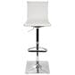 Lumisource Masters Swivel Adjustable Barstool with White Cushion in Chrome, , large