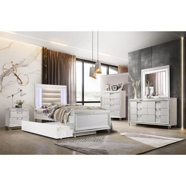 Mayberry Hill Twenty Nine Youth 4 Piece Twin Bedroom Set without Trundle in White, , large