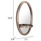 Zuo Modern Ogee Oval Mirror in Gold, , large
