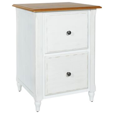 OSP Home Medford File Cabinet in Distressed White and Natural, , large
