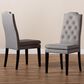 Baxton Studio Dylin Side Chair with Gray Cushion in Espresso Brown (Set of 2), , large