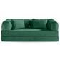 Jaxx Unsofa Stationary Loveseat in Peacock Green Velvet, , large