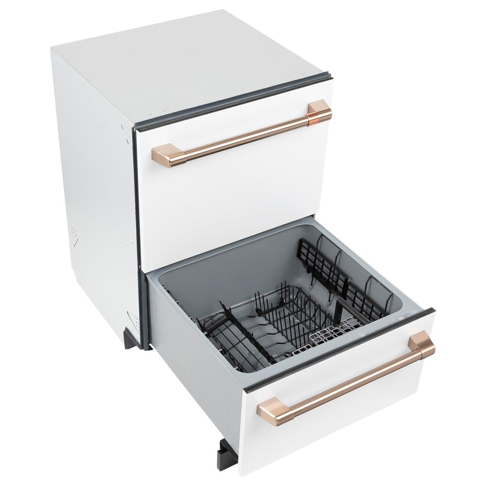 GE Appliances 24" Double Drawer Dishwasher in Matte White Nebraska