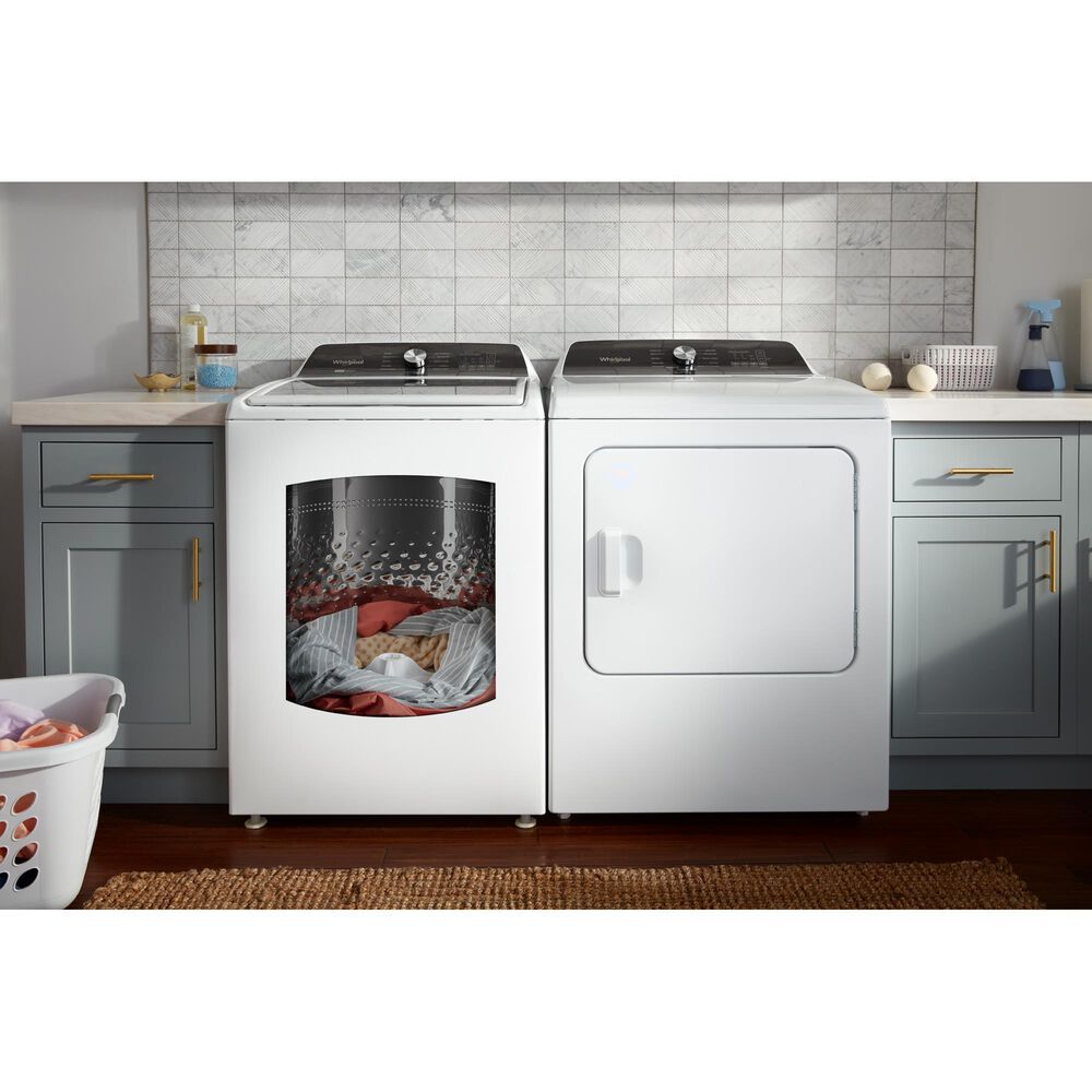  7.0 cu. ft. Gas Dryer - White : Appliances