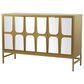 Maple and Jade 3-Door Room Cabinet with Mirrored Front in Gold, , large